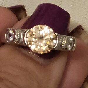 NWB 1ct MORGANITE RING 925 STERLING SILVER 7
